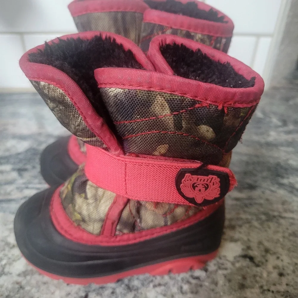 Baby Size 5 Kamik Camo/red Snow Boots